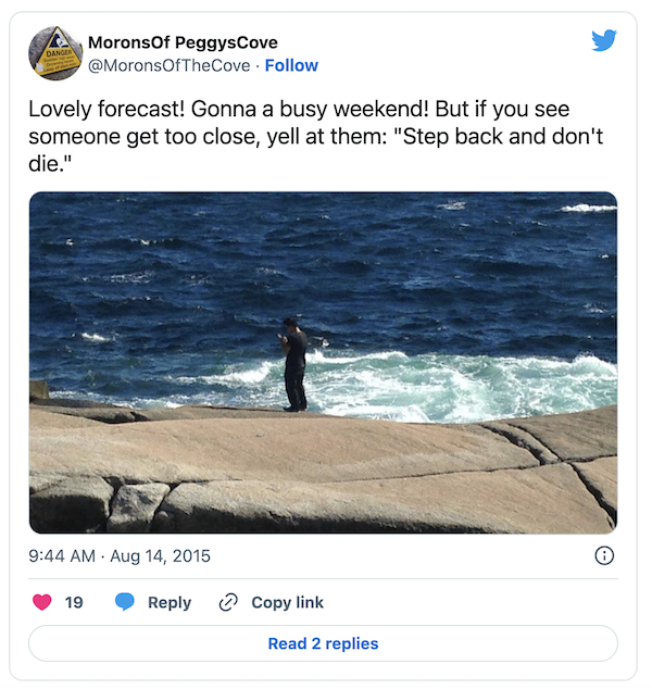 Morons of Peggys Cove is trying to save lives via humour. 